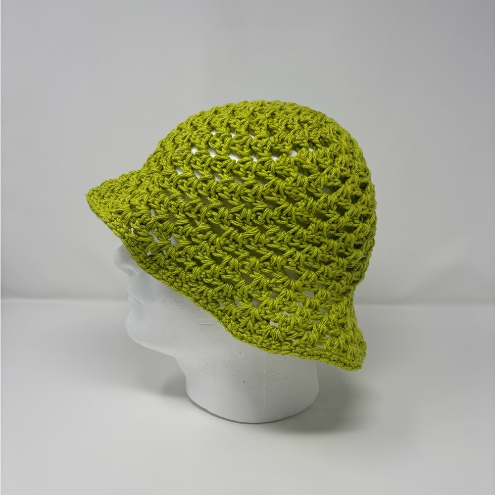 Kiwi Crochet Granny Stitch Bucket Hat